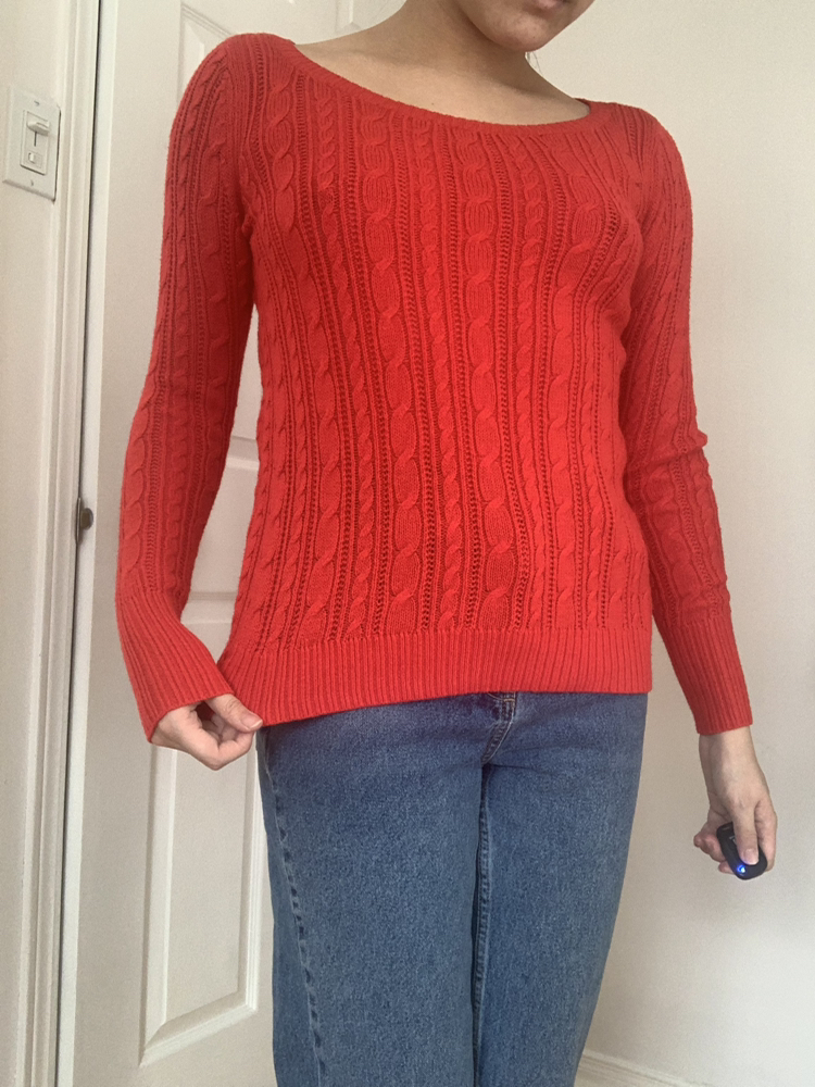 Hollister Red Knit Sweater, AE image indicator(4)