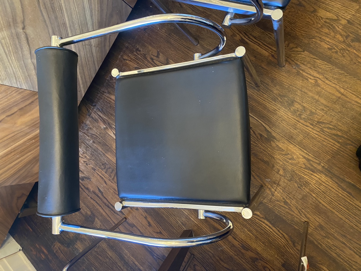 Tubular 80s Chrome Chairs post modern chairs pair - photo 4
