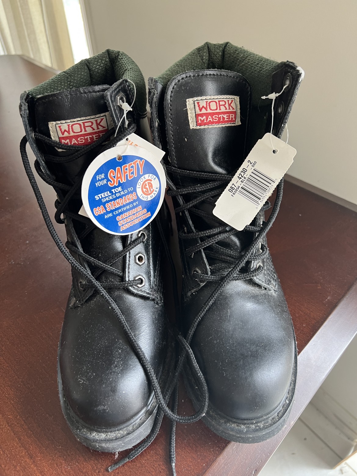 Steel Toe Boots - New Size 8