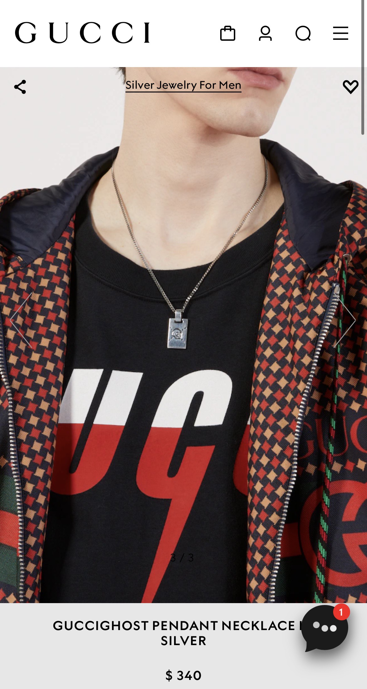 gucci ghost pendant necklace - photo 4