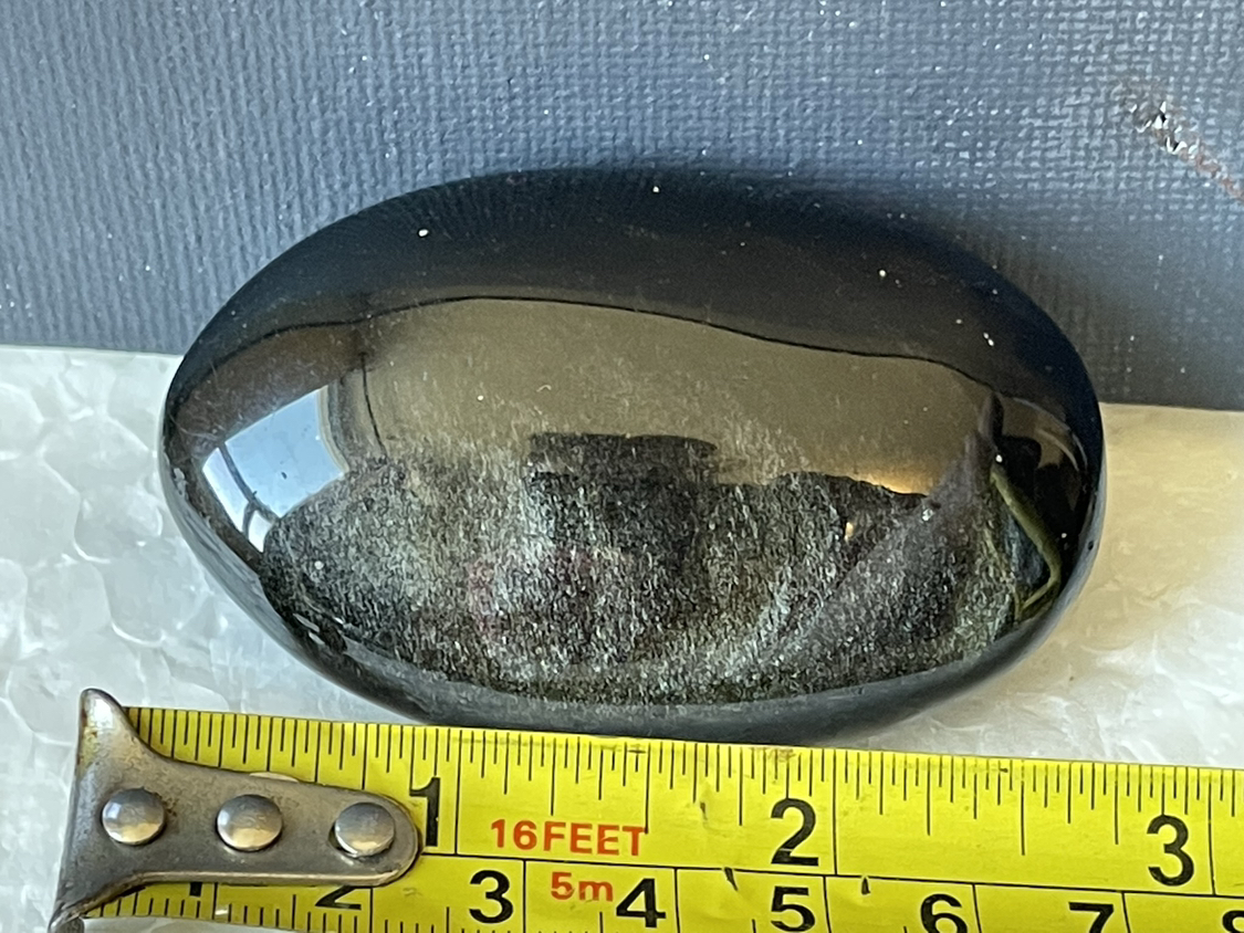 Silver Sheen Obsidian palm stone image indicator(4)