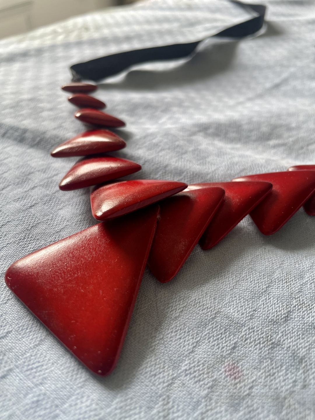 🔻statement handmade red wood necklace🔺FINAL PRICE image indicator(4)