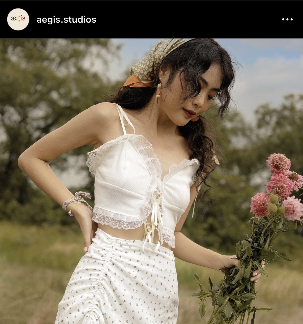 Fairytale Lace Trim Crop Cami Top image indicator(3)