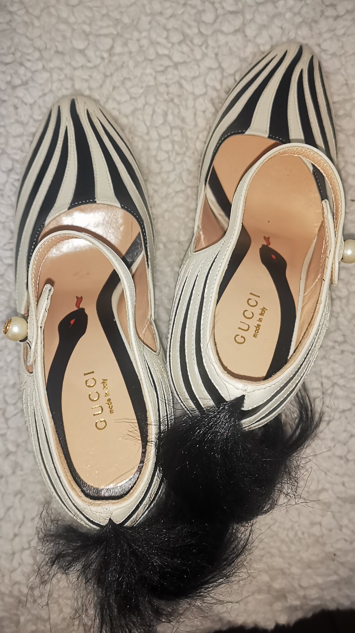 Gucci Zebra Pony Tail Mary Jane Original Brand 37 - photo 2
