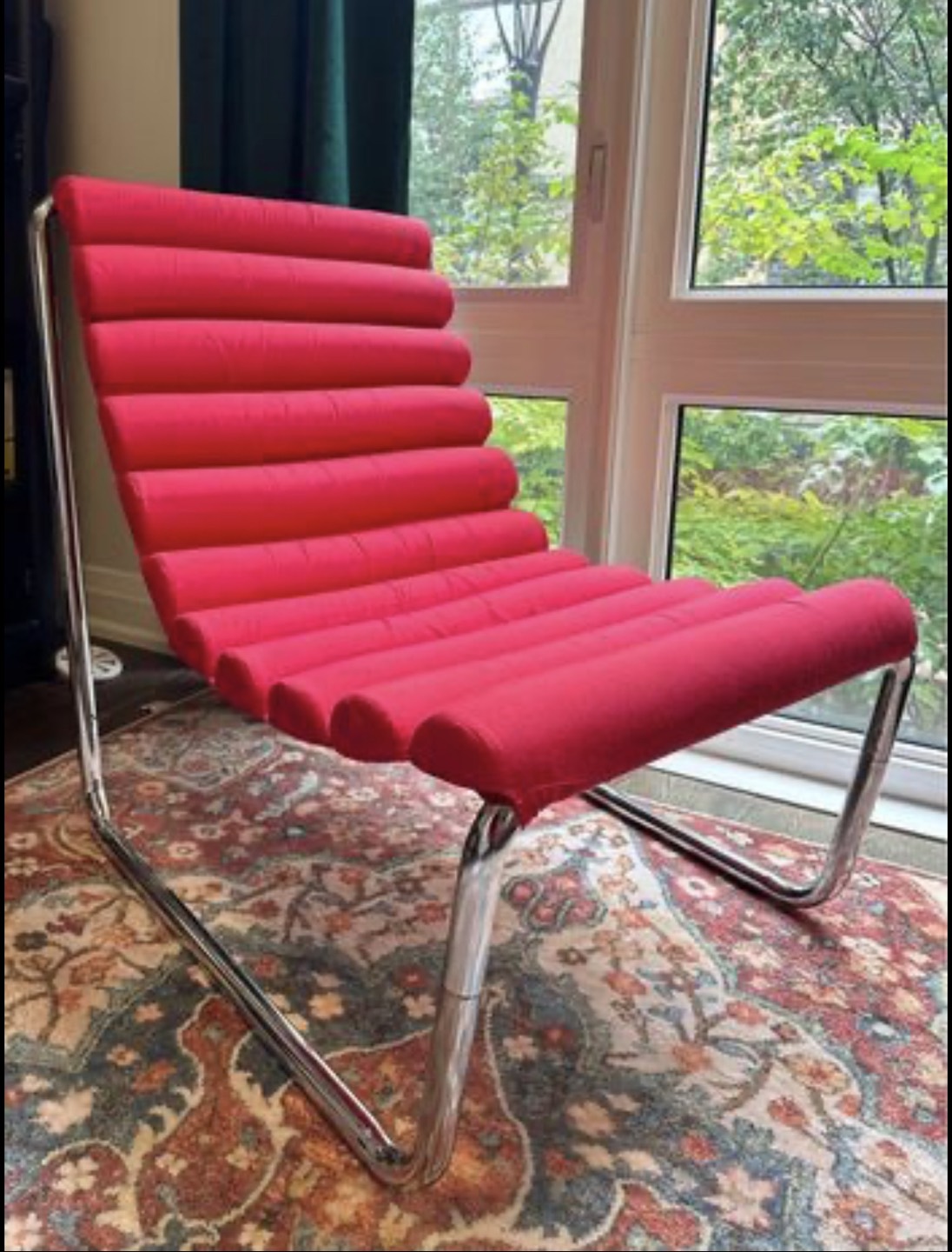 Vintage Chrome Slingback Chair