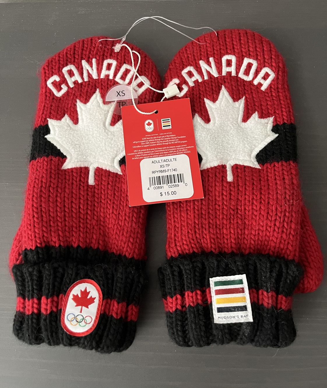 BNWT HBC Canada mittens thumbnail