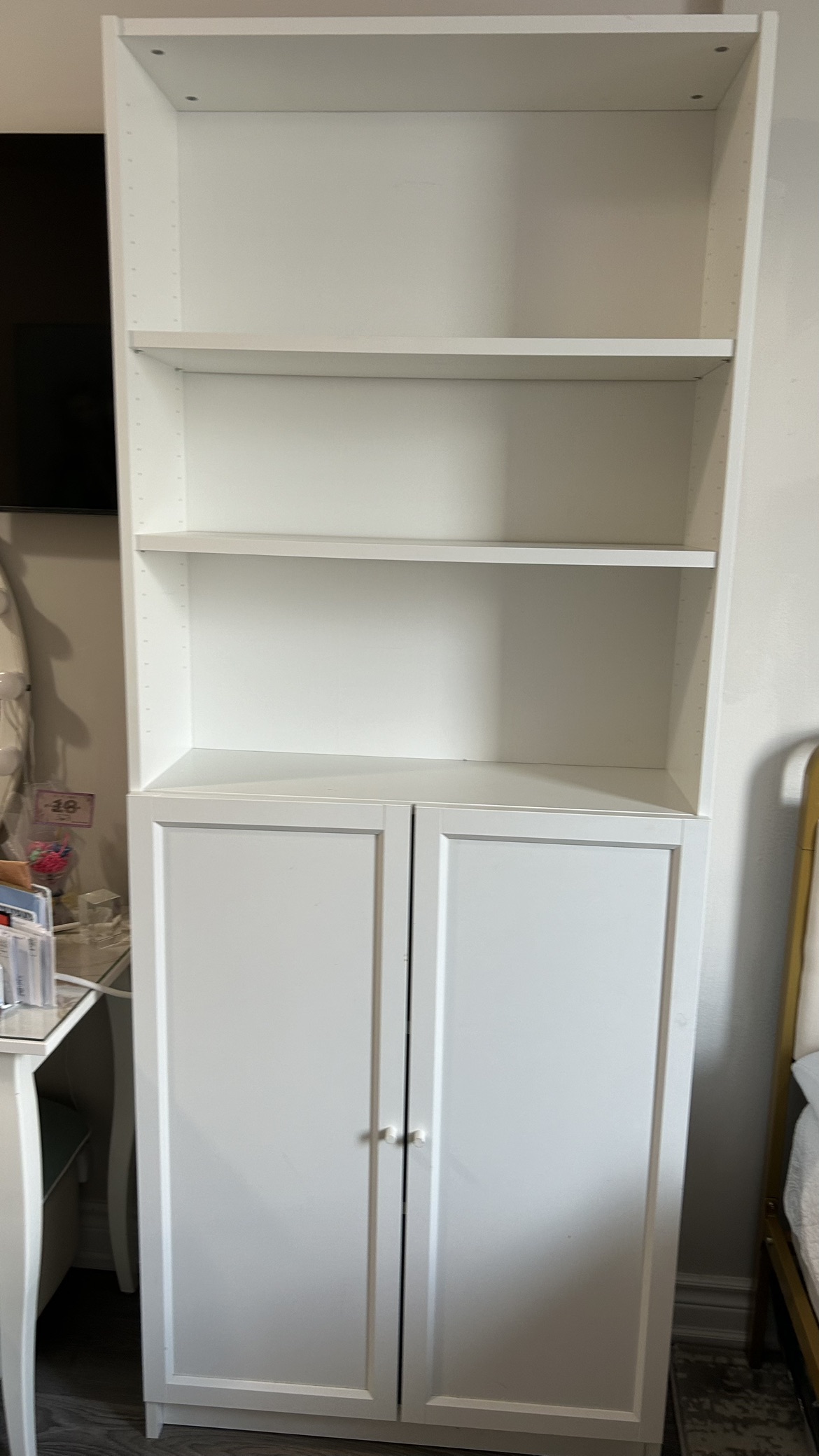 IKEA -Bookcase with doors white