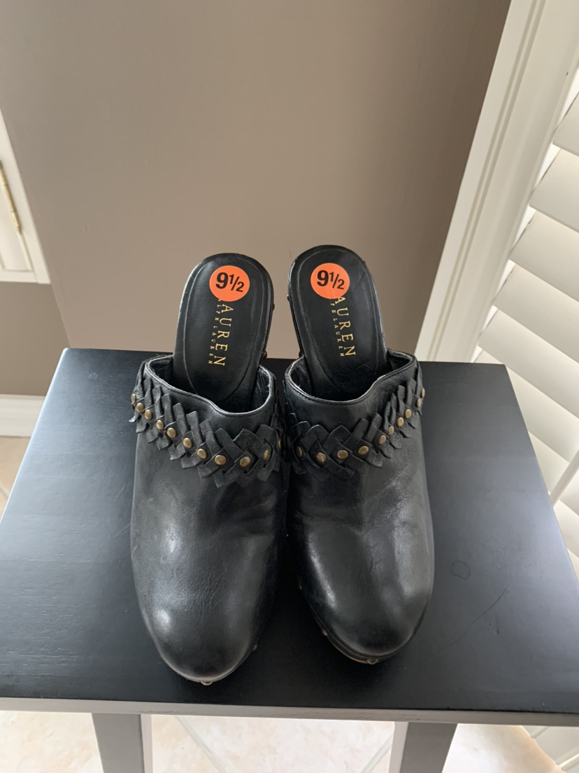 New Ralph Lauren leather clogs