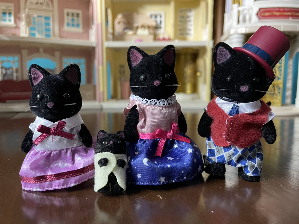 Calico Critters Black Cat Family