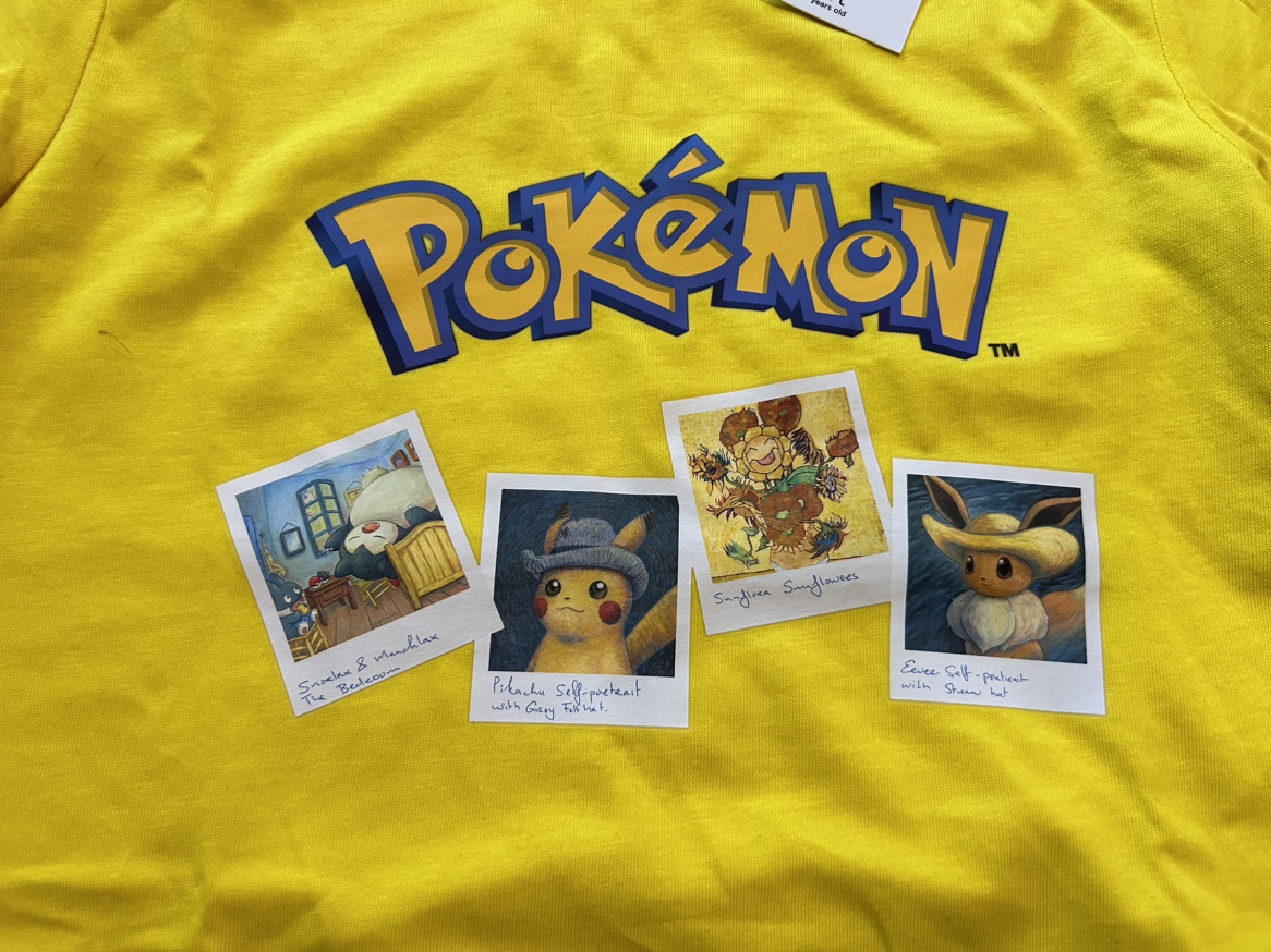 Limited Edition Pokémon X Van Gogh T-Shirt (size 5-6 kids) image indicator(3)