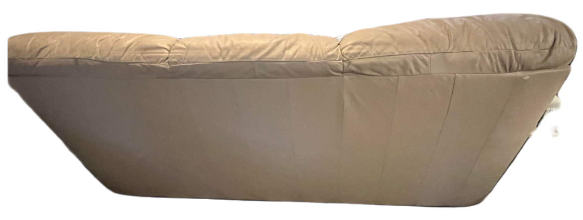 FREE DELIVERY Light grey Leather 3 seater sofa / couch image indicator(3)