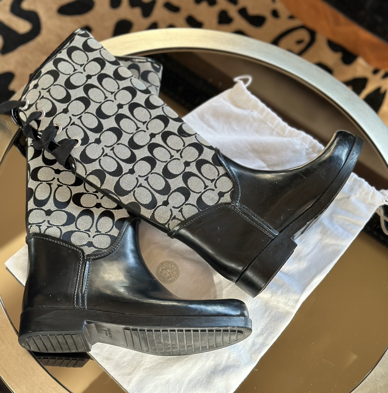 Coach Signature Monogram Rain Boots thumbnail