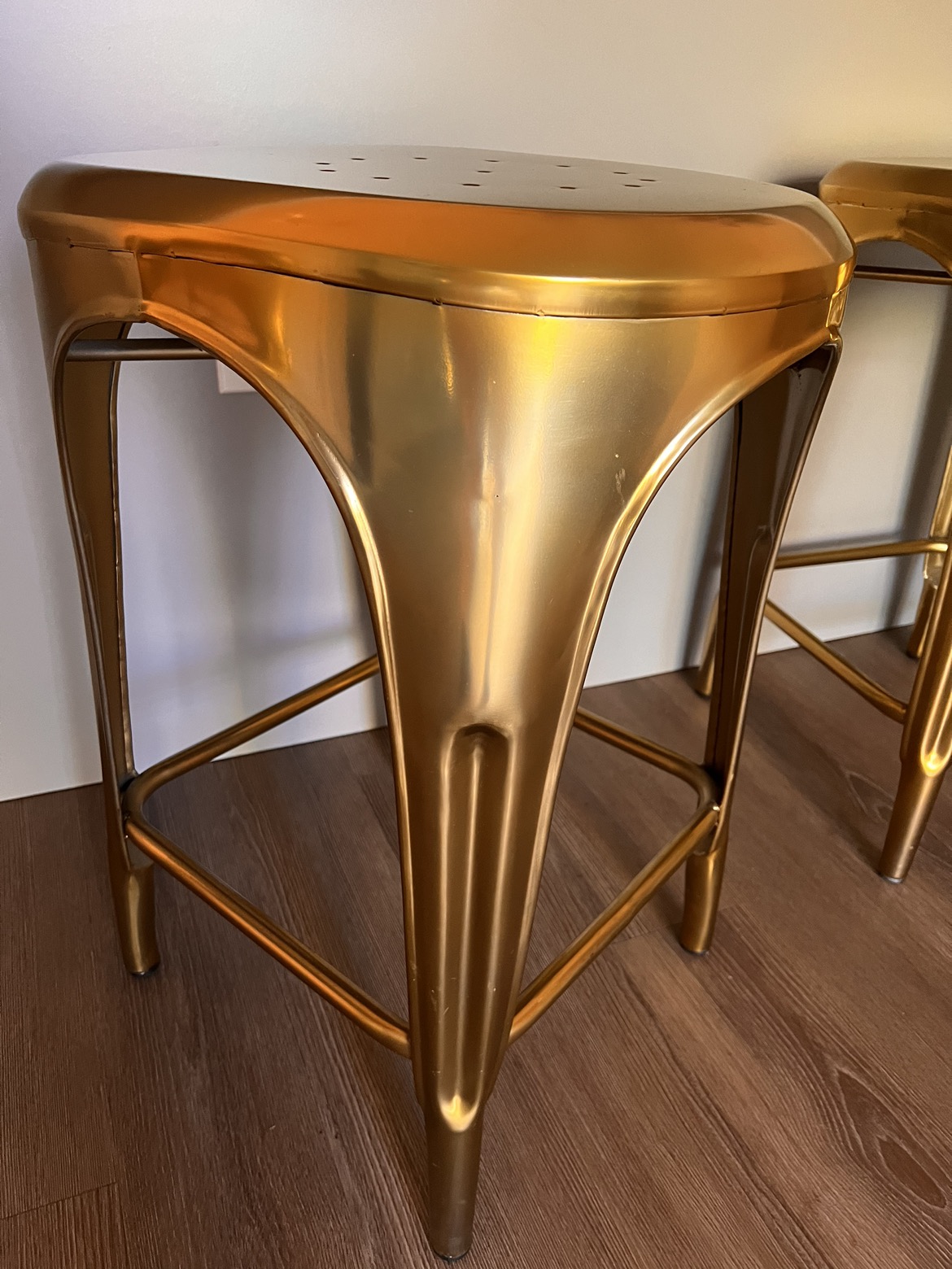RESTORATION HARDWARE -Remy blackness counter stools - Set x3