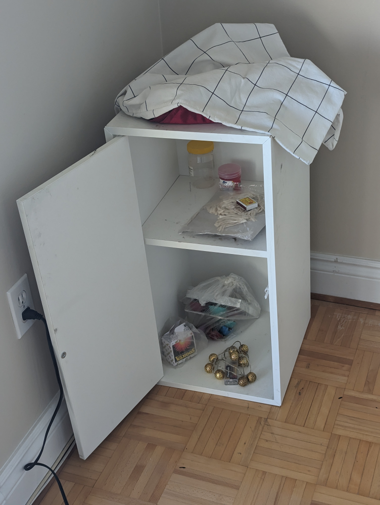 IKEA Cabinet with door and shelf, white
