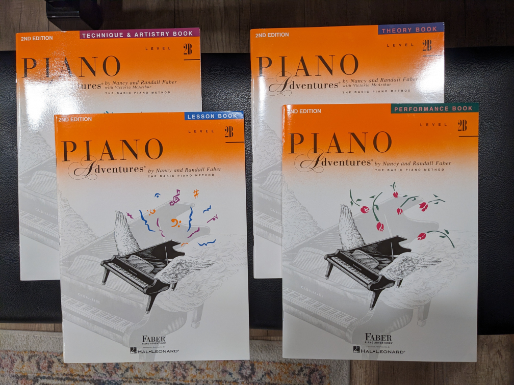 Piano Adventures Level 2B book set by Nancy Faber