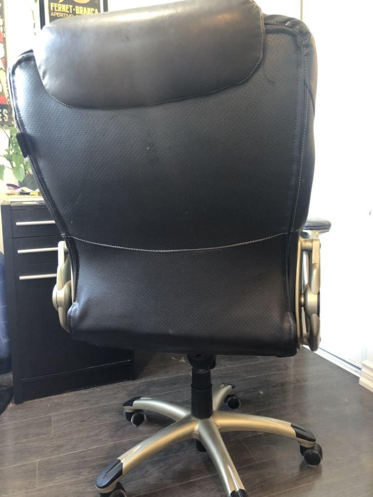 Padded leather office chair - photo 3