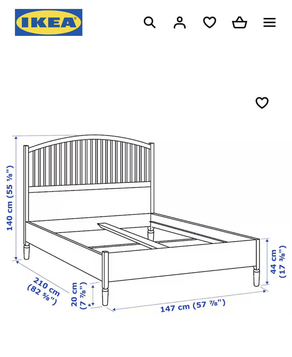 IKEA Tyssedal Double bed