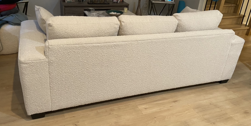 3 Seater  Boucler Fabric Sofa - photo 2