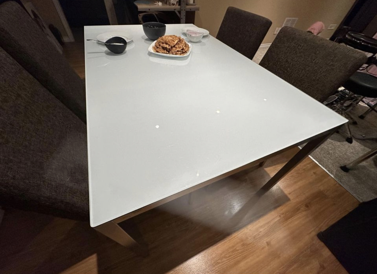 Ikea table,metal frame - photo 3
