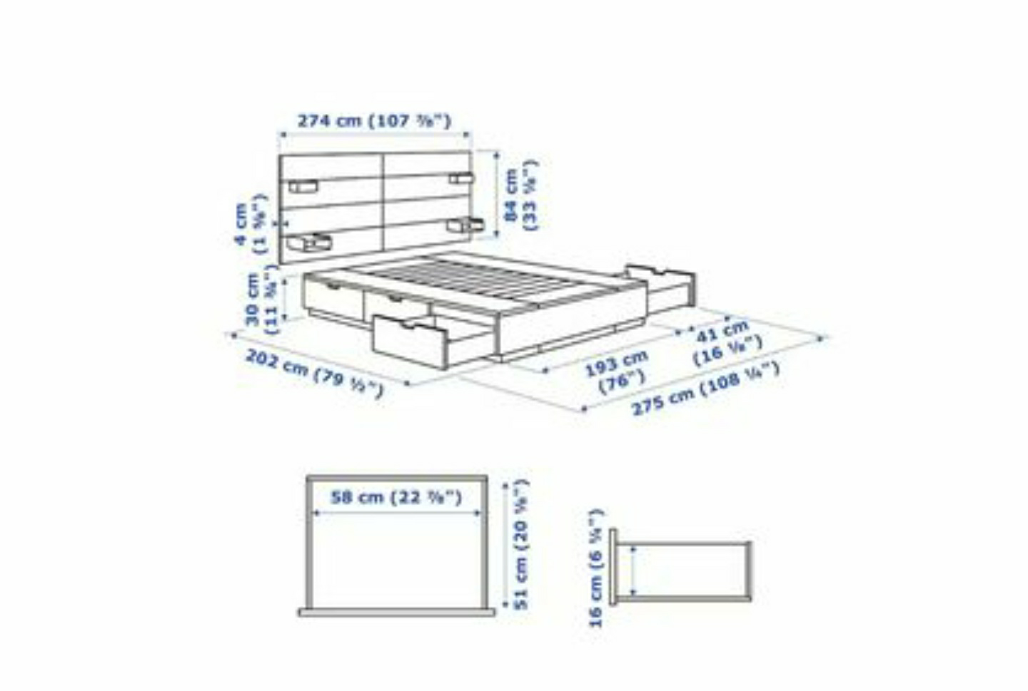IKEA NORDLI KING SIZE BED for SALE