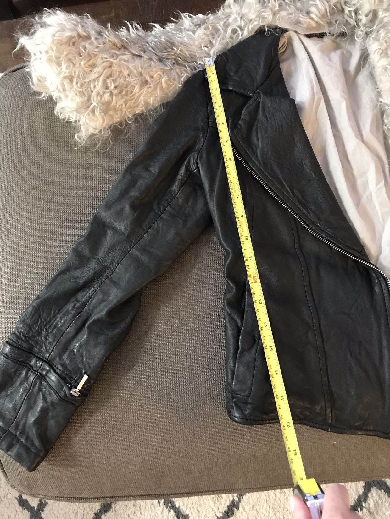 Doma for free people leather moto jacket xs - photo 3