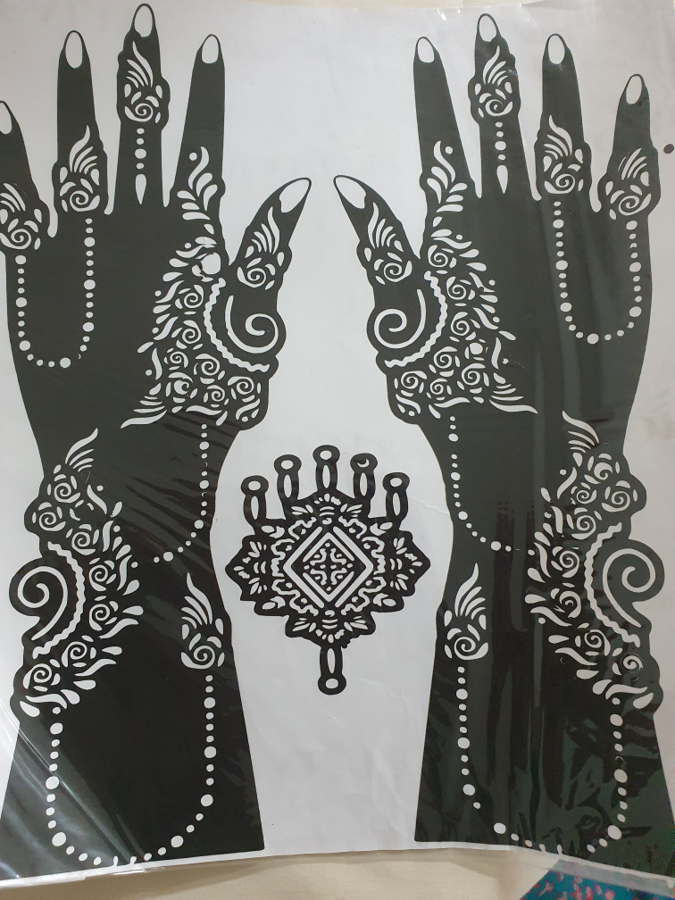 Mehendi / Henna (Bridal) Stencil stickers (Reuseable) Pakistani image indicator(8)