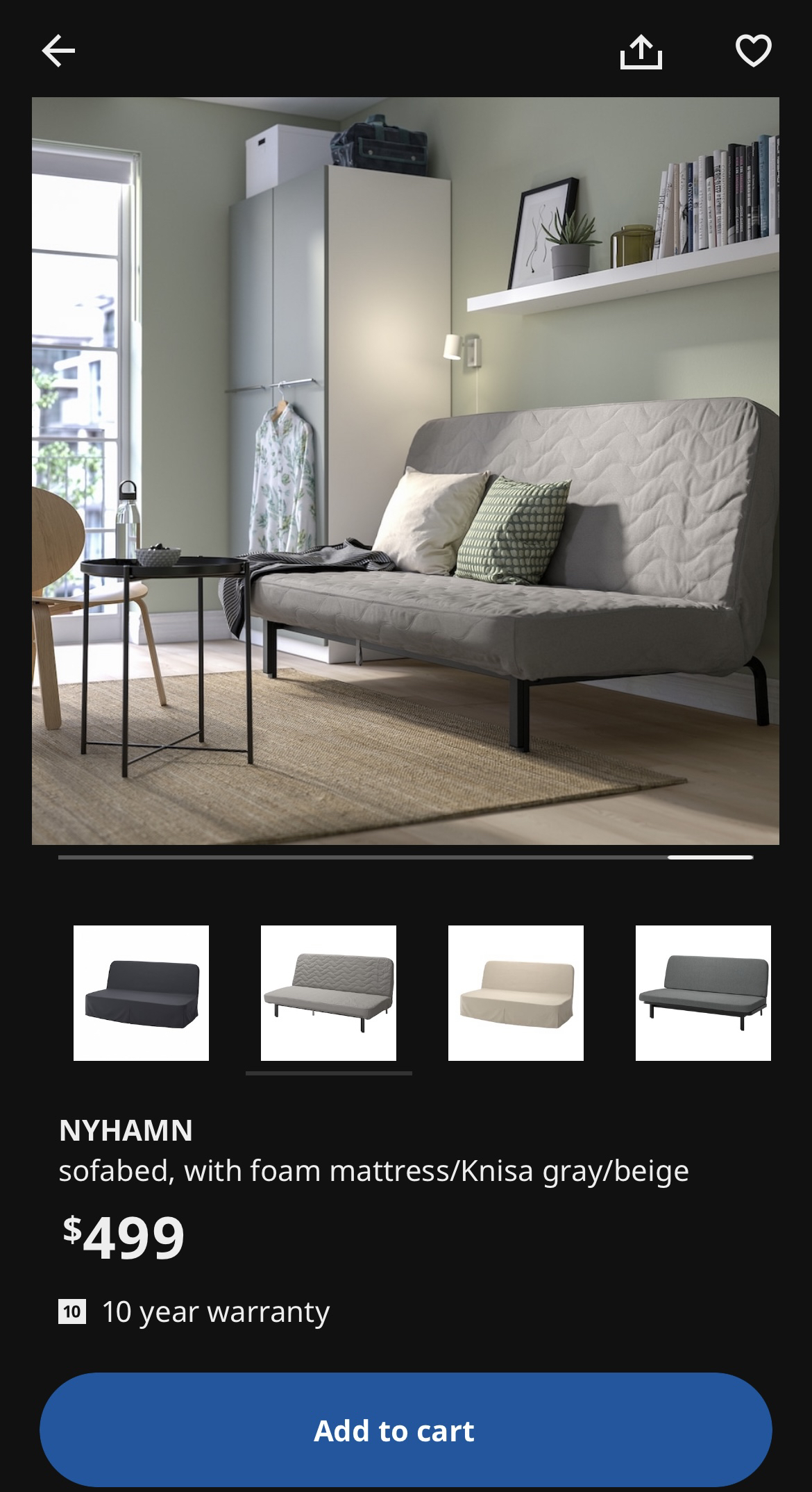 Ikea sofa bed with free cushions - photo 4