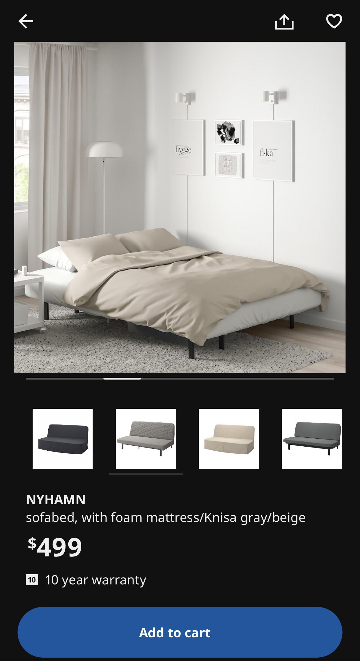 Ikea sofa bed with free cushions - photo 3