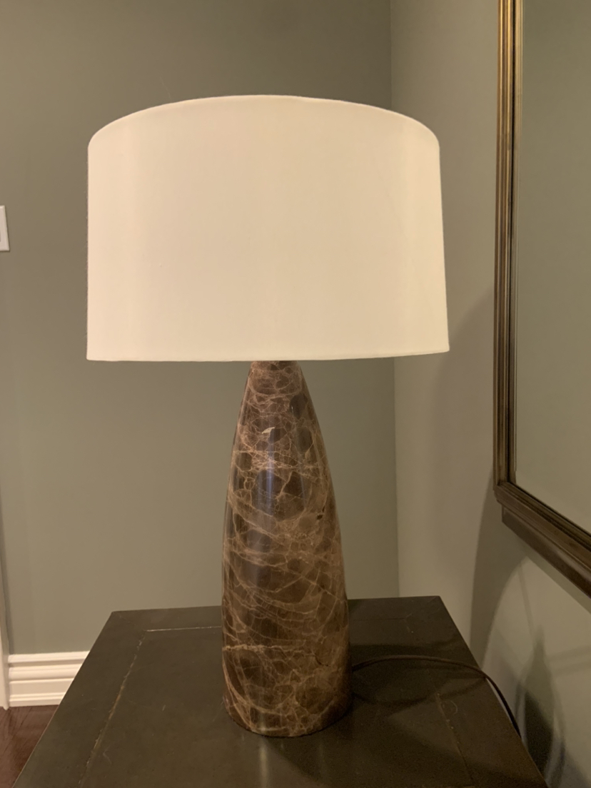 Two Marble Table Lamps