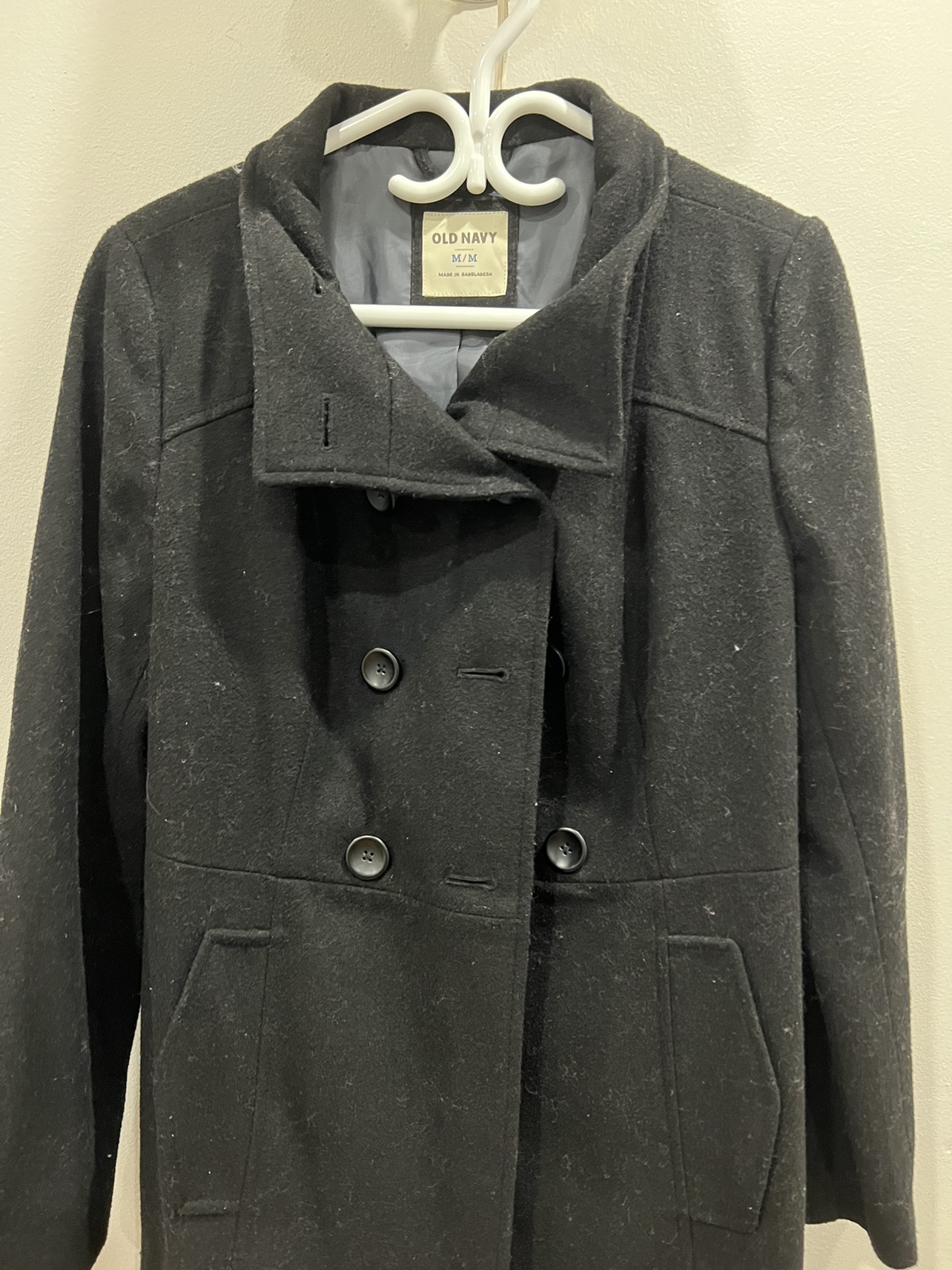 Trench Coat Old Navy (Black) Medium#freecycle thumbnail