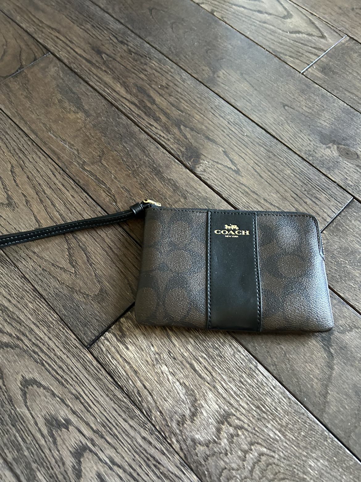 Coach canvas wristlet