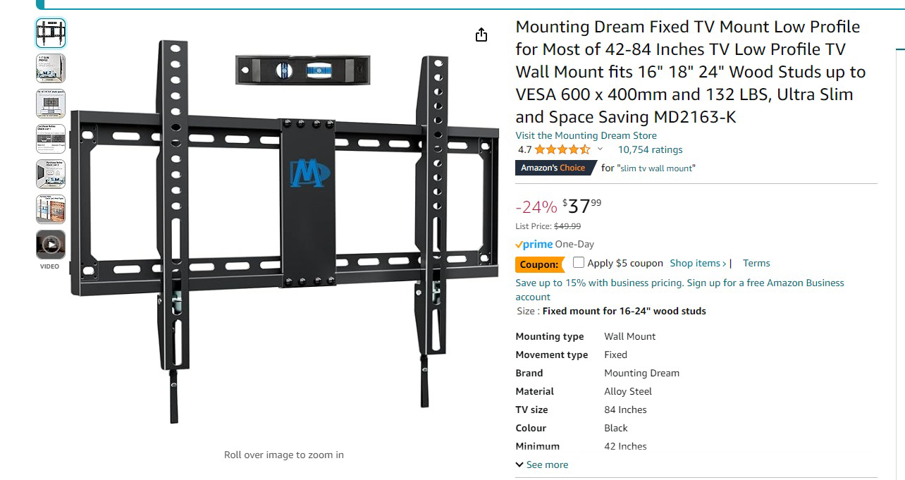 TV / Wall Mount 42-84 inches