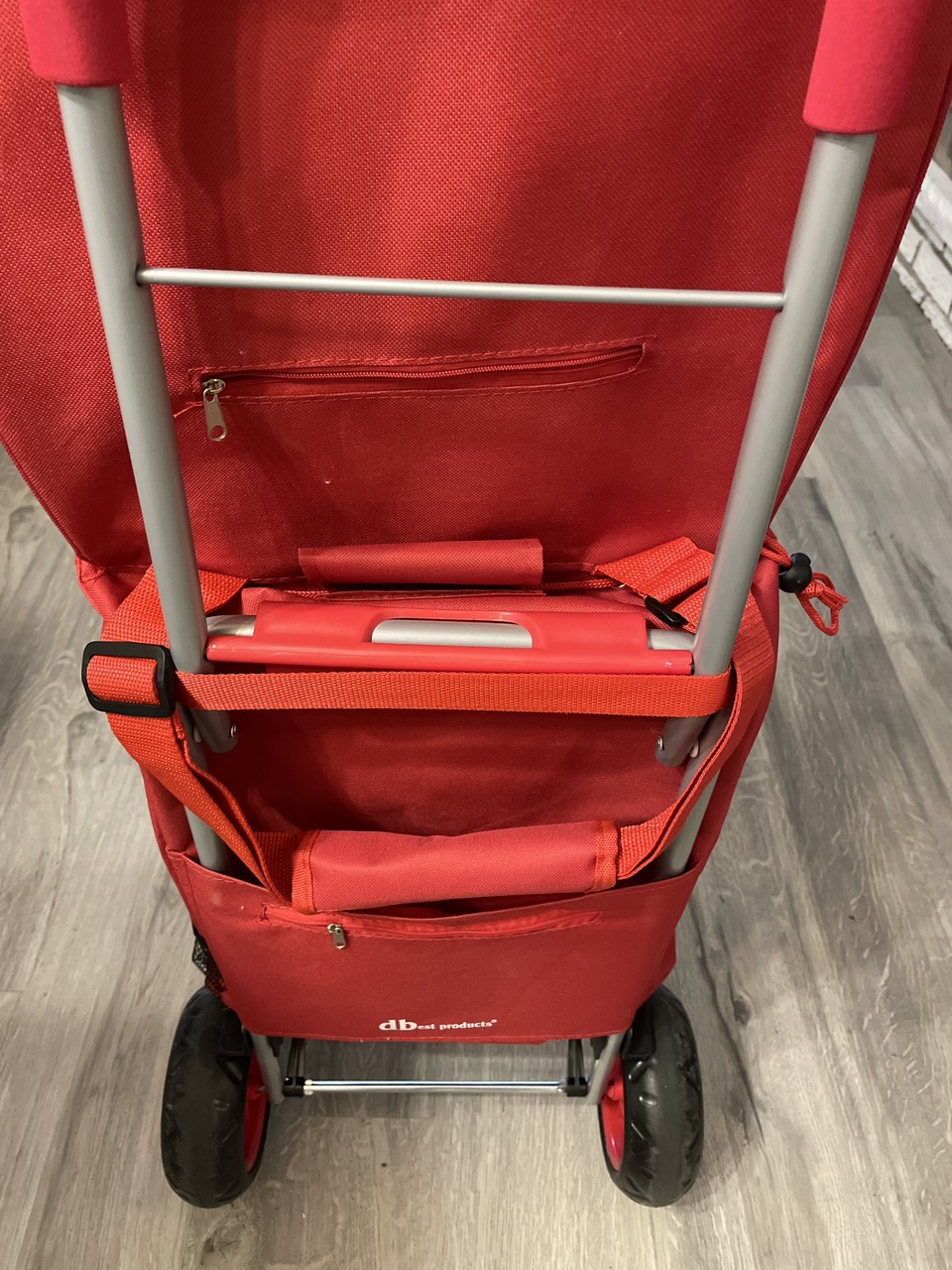 Trolley Dolly, Red Shopping Grocery Foldable Cart image indicator(3)