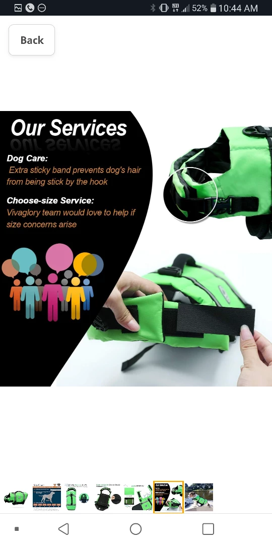 NEW!  Dog Life Jacket - Bright Green image indicator(7)