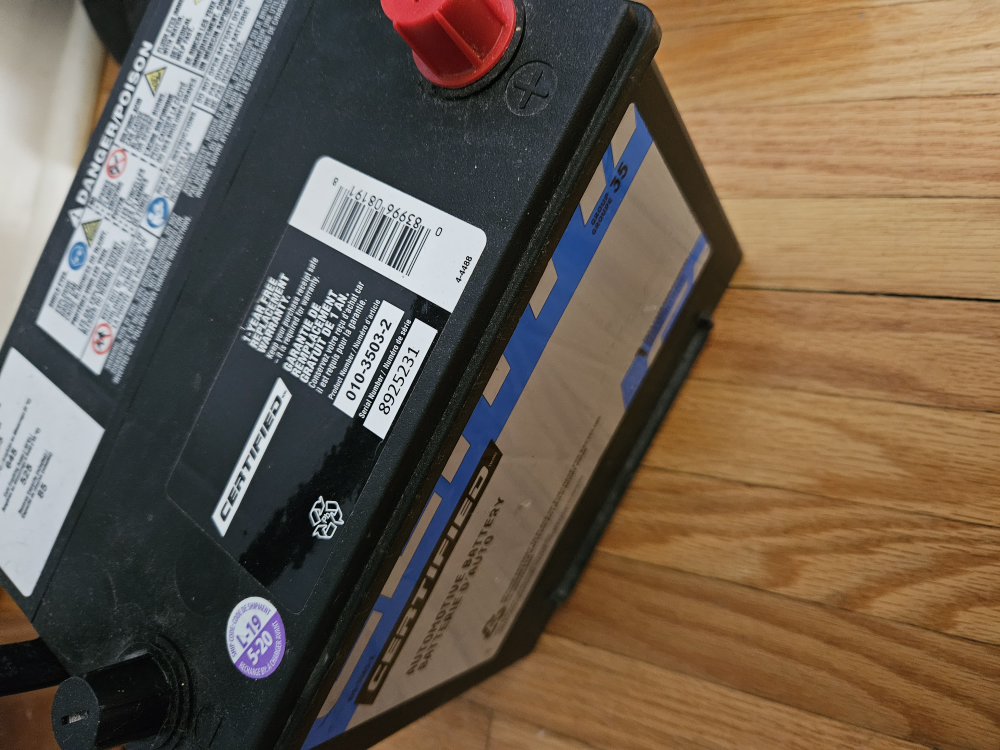 Never used car battery.