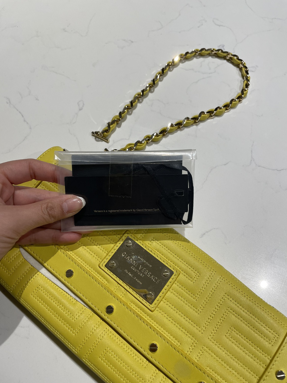 Versace purse/ clutch with sling - photo 2