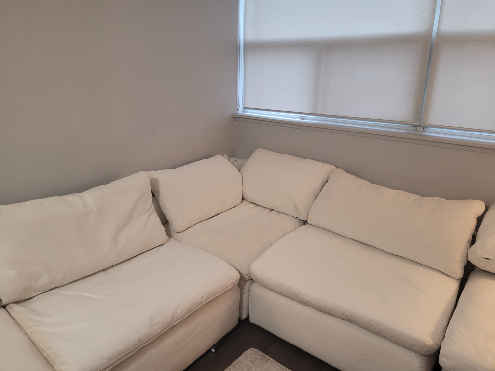 Large 5 seater White Sofa