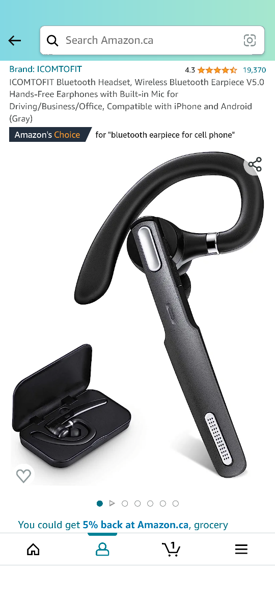 ICOMTOFIT Bluetooth Headset/Earpiece thumbnail