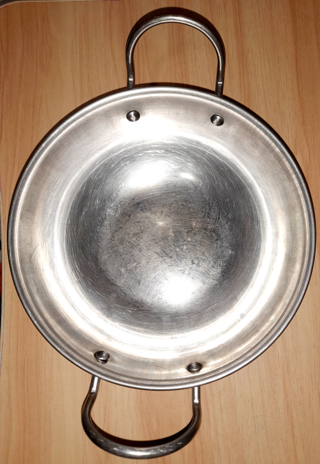 stainless Steel frying pan/Kadai with handle(s)