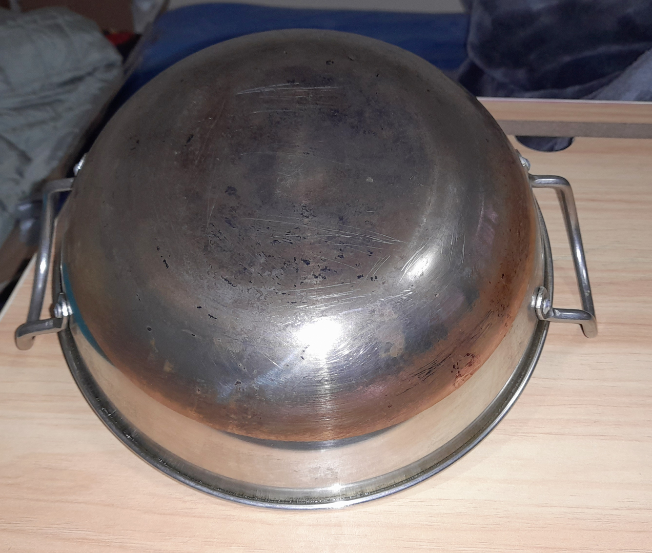 stainless Steel frying pan/Kadai with handle(s) - photo 3