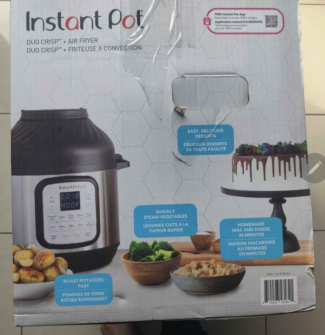 6 quarter instantpot Duo crisp+Air fryer