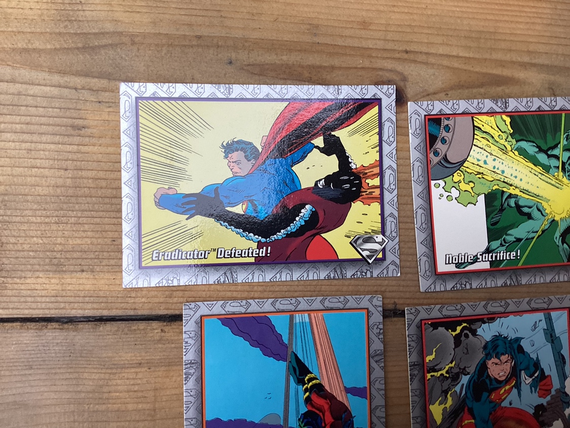 1993 THE RETURN OF SUPERMAN trading cards 35. 37, 84, 90 ! image indicator(3)