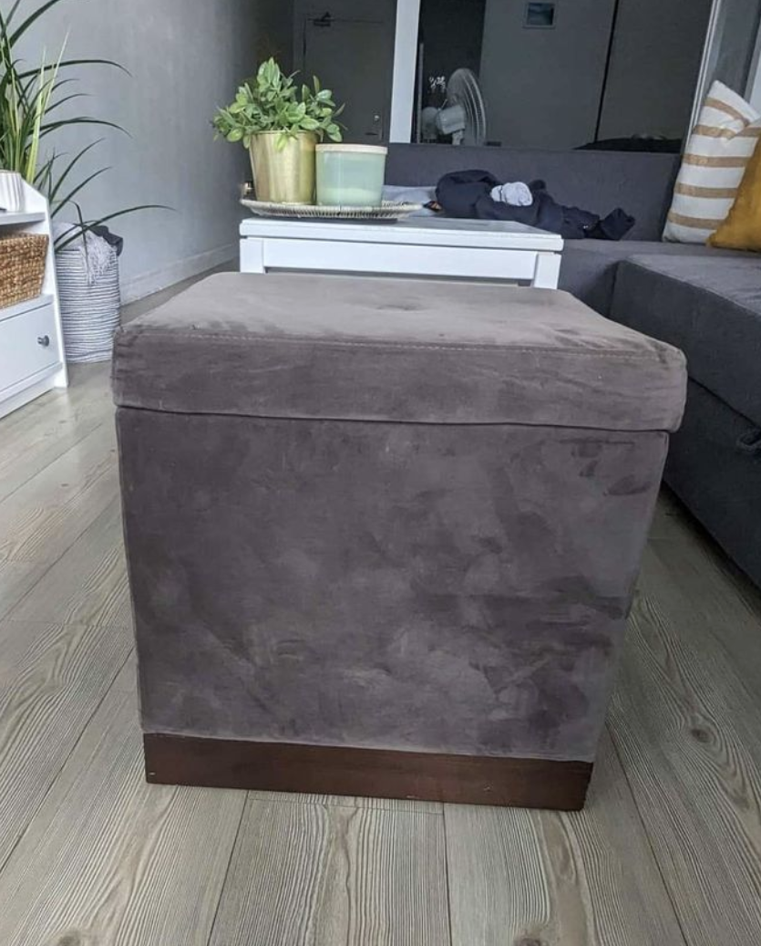 Dark Grey Pouff/ Foot Stool thumbnail