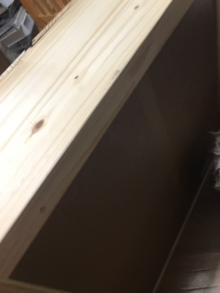 SOLD Pine solid wood shelf cabinet with doors. Unfinished wood - photo 4