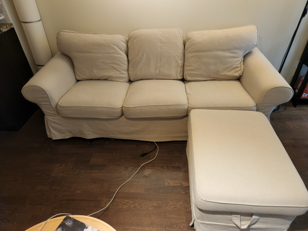 Ikea uppland sofa and ottoman
