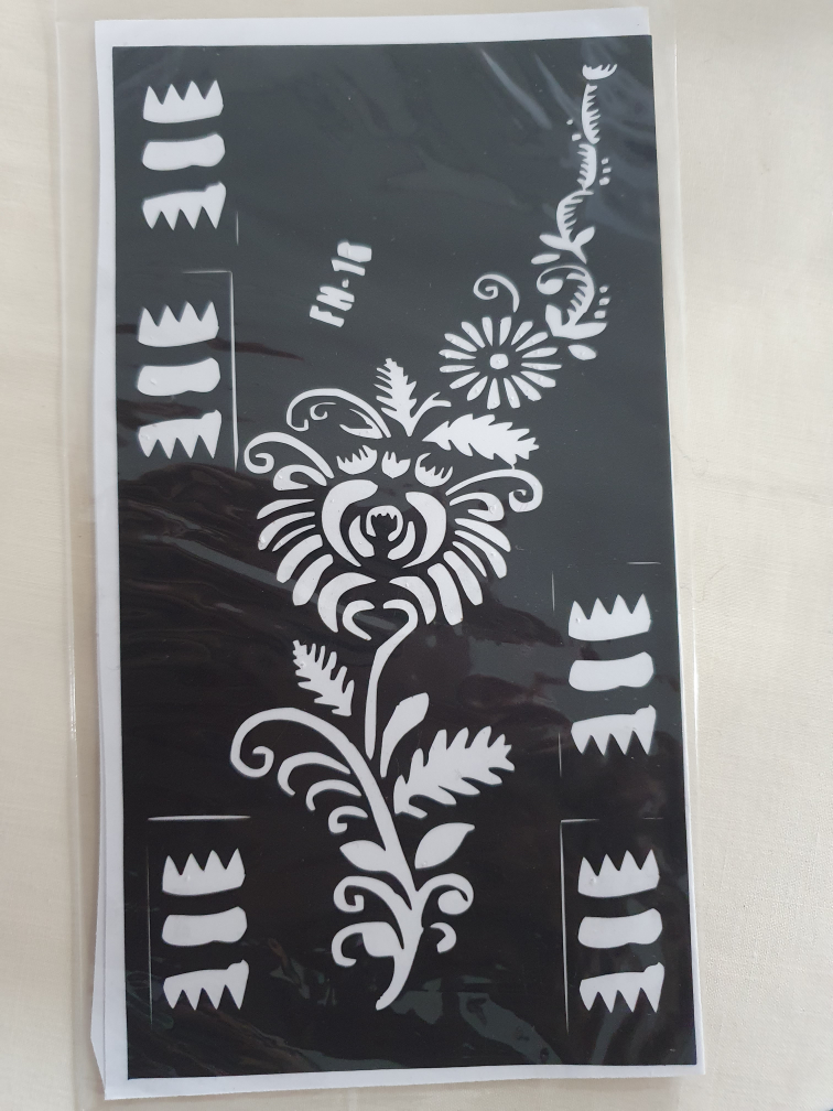 Mehendi / Henna Stencil Stickers (Reuseable) Indian  / Pakistani image indicator(7)