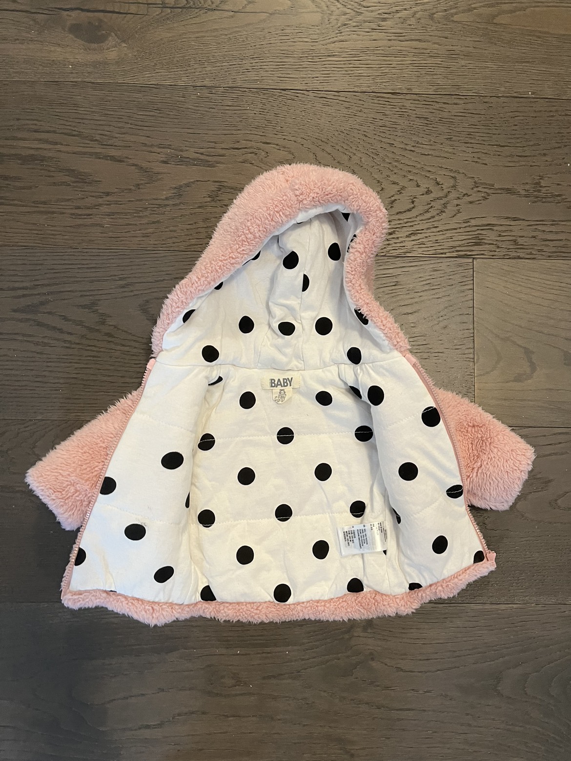 Baby pink fall jacket 0-3M EUC image indicator(2)