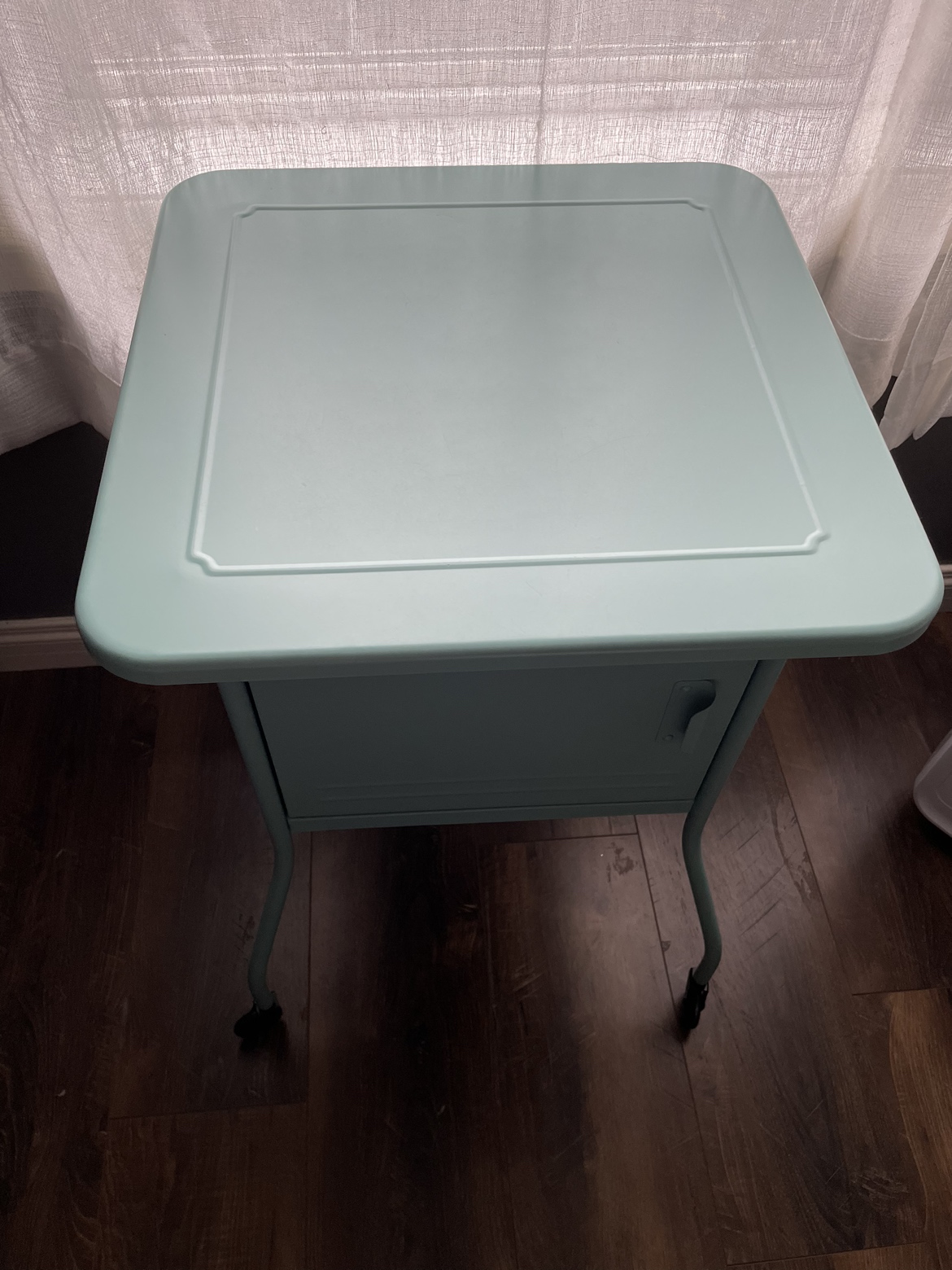 Bedside Table - Metal & Mint Blue - photo 3