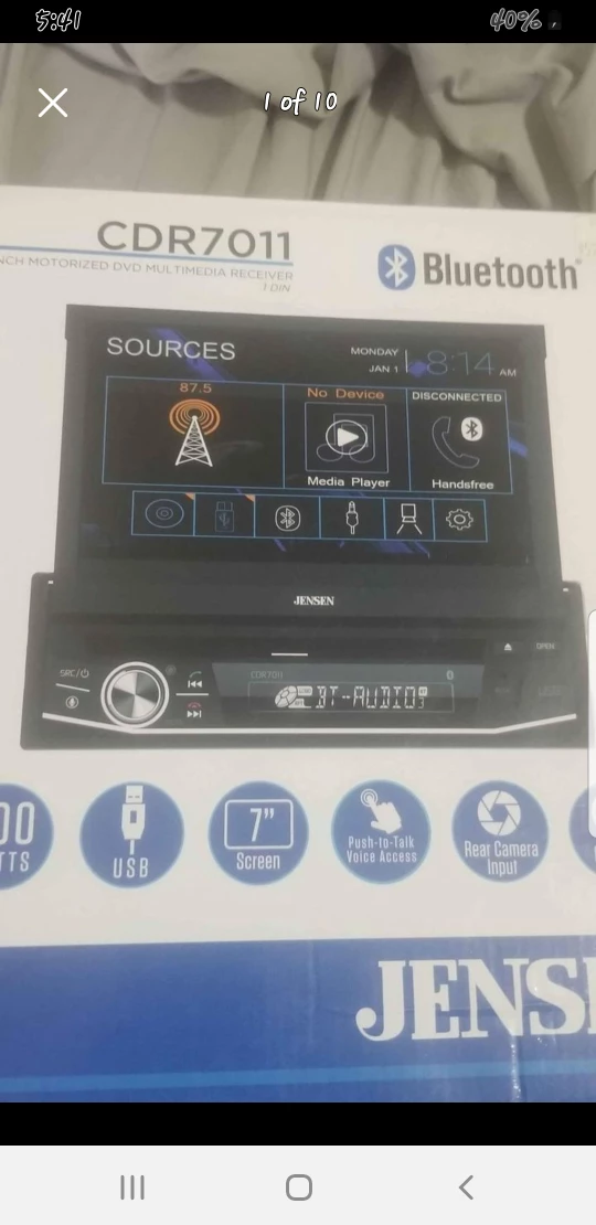 Jensen CDR 7011 single din touch screen