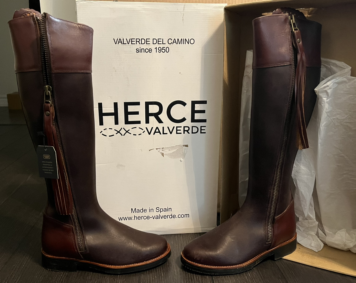 ** Brand New ** Leather Riding Boots size 38 (fit like 7.5) image indicator(6)